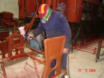Painting seat frames