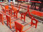 Painted seat frames