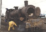 Steam cleaning the front bogie