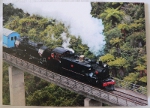 Postcard of WAB794 crossing bridge